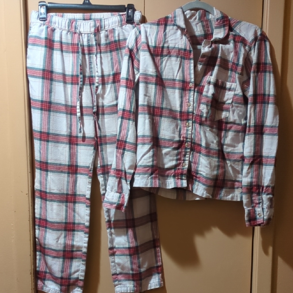 Gilly Hicks Pajama Set - Red, Black, and White Plaid